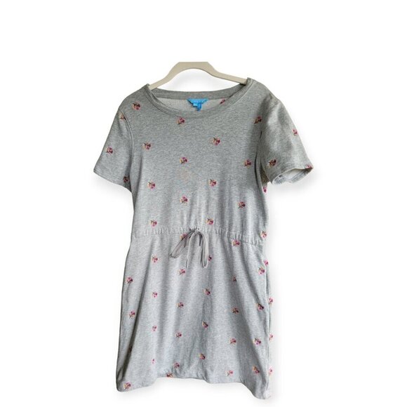 Draper James Heather Grey Embroidered Sweatshirt Dress XS - Picture 5 of 13